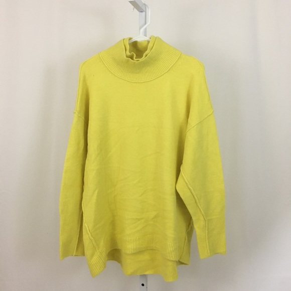 Free People NEW Soft Bright Yellow Sweater NWT - Picture 2 of 9